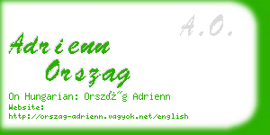 adrienn orszag business card